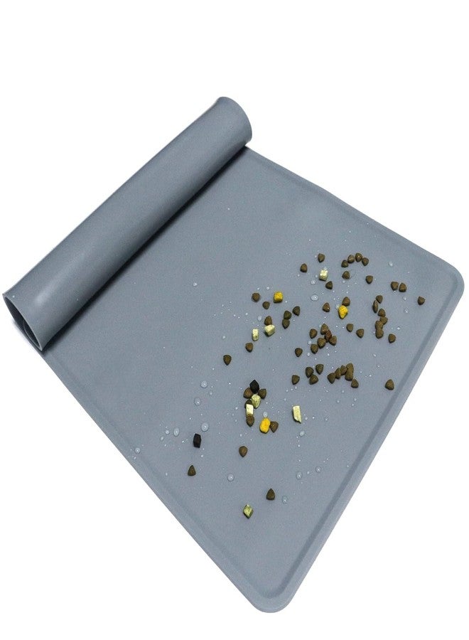 TENDULA Non-Slip Waterproof Silicone Pet Food Feeding,Food Mat with Raised Edges, Water Bowl Placemats, Dog Cat Feeding Mats - Image 3